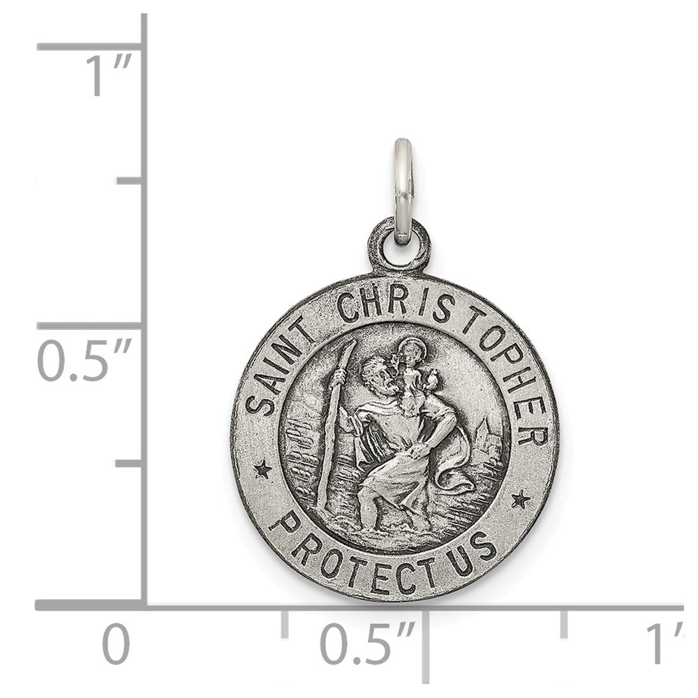 Million Charms 925 Sterling Silver Religious Saint Christopher Medal