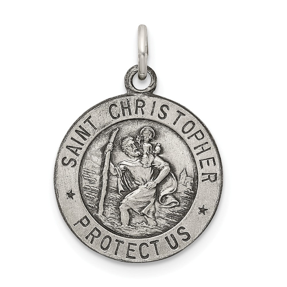 Million Charms 925 Sterling Silver Religious Saint Christopher Medal