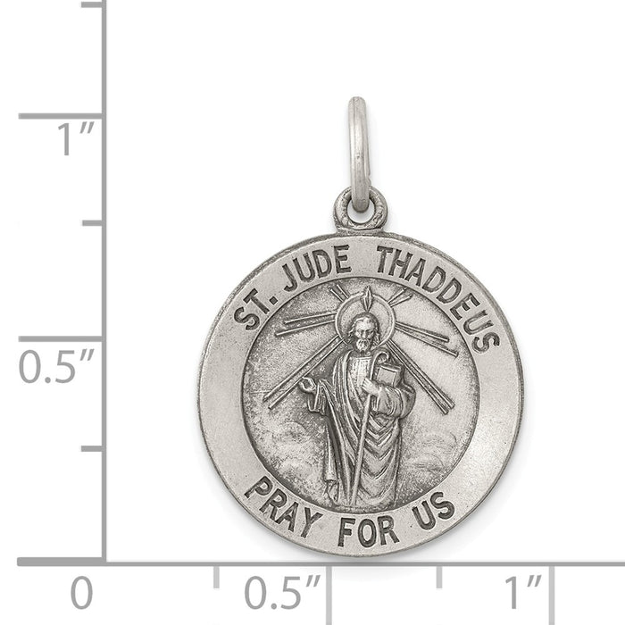 Million Charms 925 Sterling Silver Religious Saint Jude Thaddeus Medal