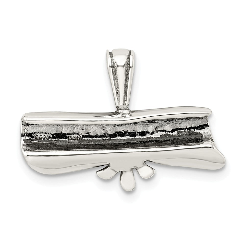 Million Charms 925 Sterling Silver Polish & Antique Diploma Pendant