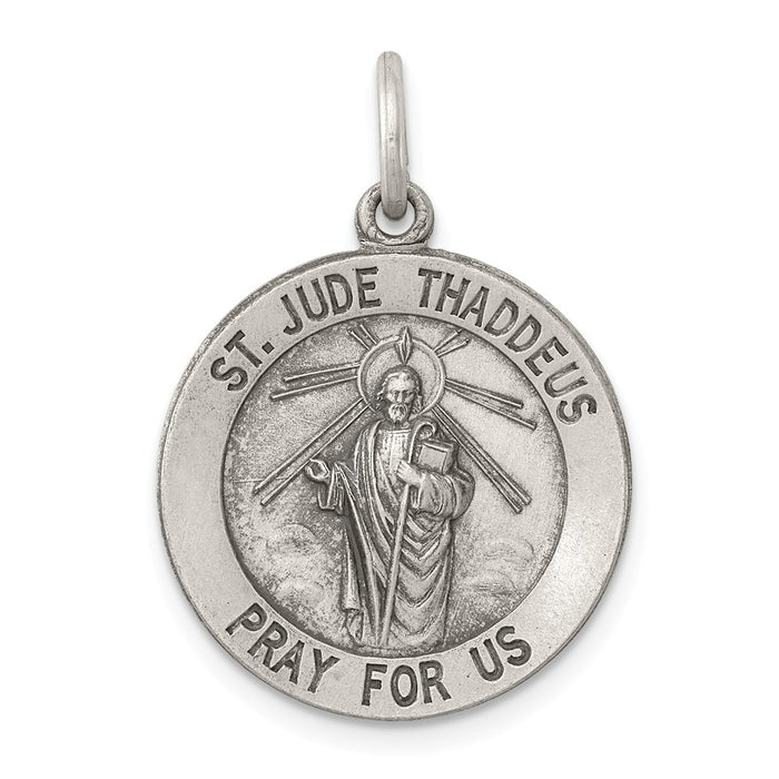 Million Charms 925 Sterling Silver Religious Saint Jude Thaddeus Medal