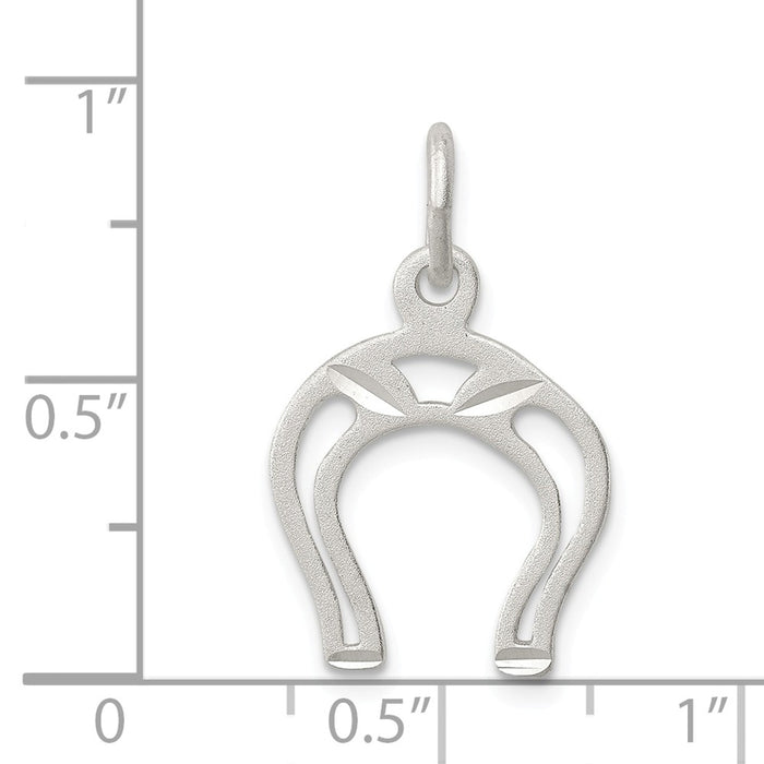Million Charms 925 Sterling Silver Open Style Horseshoe Charm