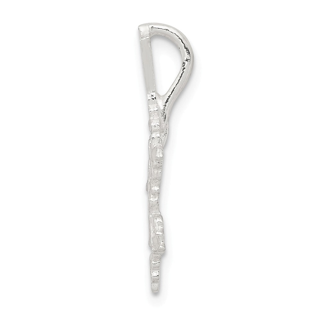 Million Charms 925 Sterling Silver Diamond Cut Snowflake Pendant