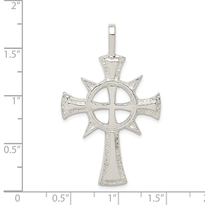 Million Charms 925 Sterling Silver Iona Relgious Cross Pendant