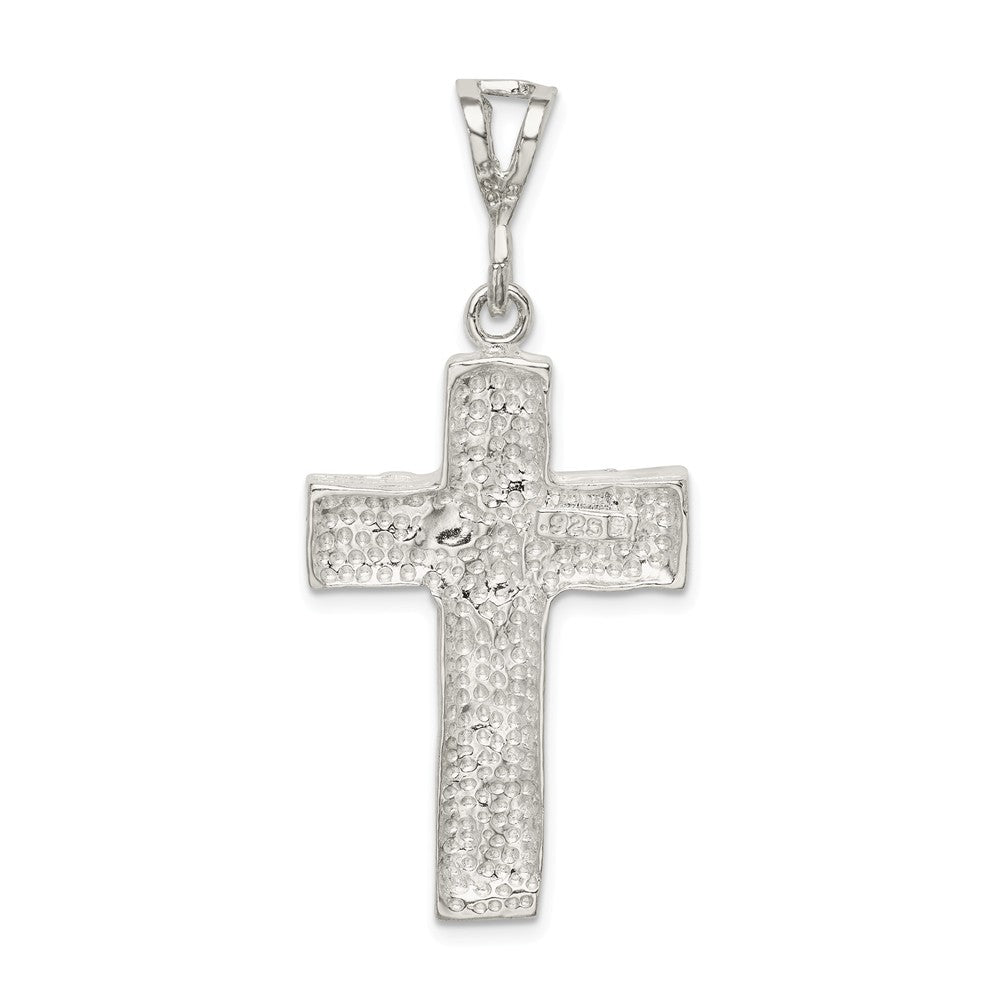 Million Charms 925 Sterling Silver Nugget Relgious Cross Pendant
