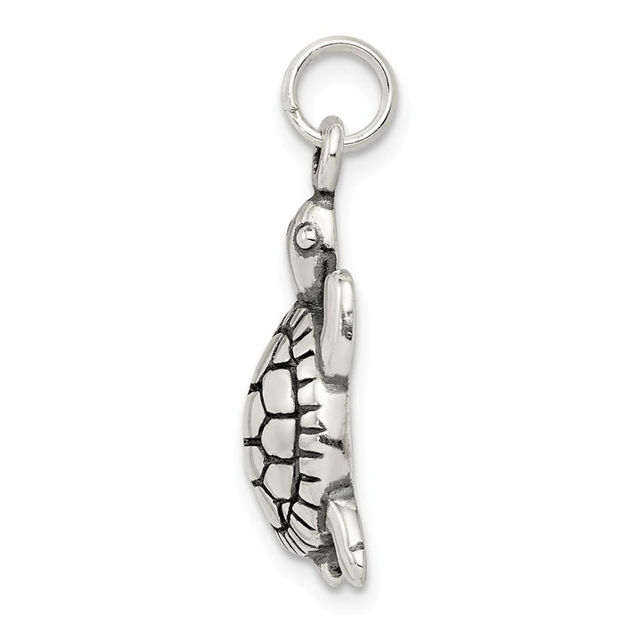 Million Charms 925 Sterling Silver Antique Turtle Charm