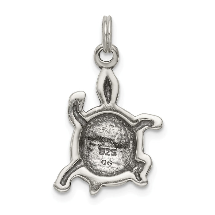 Million Charms 925 Sterling Silver Antique Turtle Charm