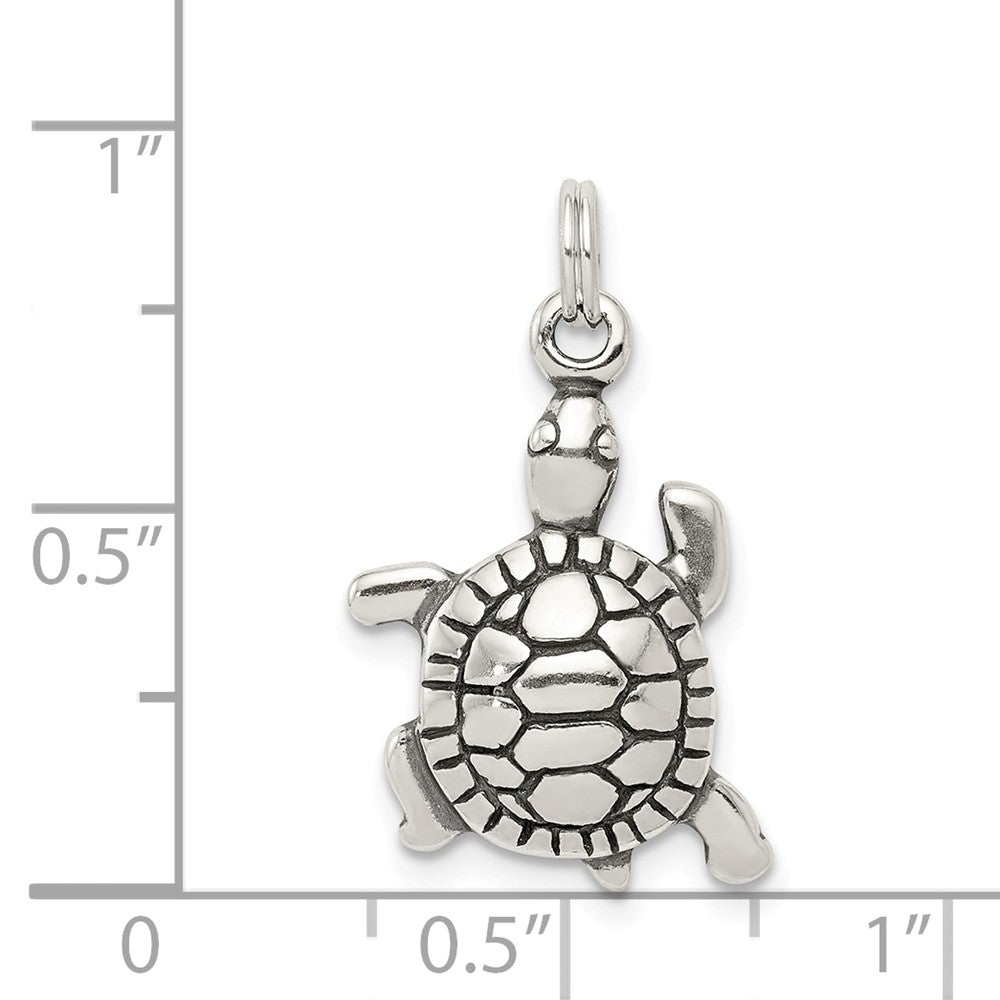 Million Charms 925 Sterling Silver Antique Turtle Charm