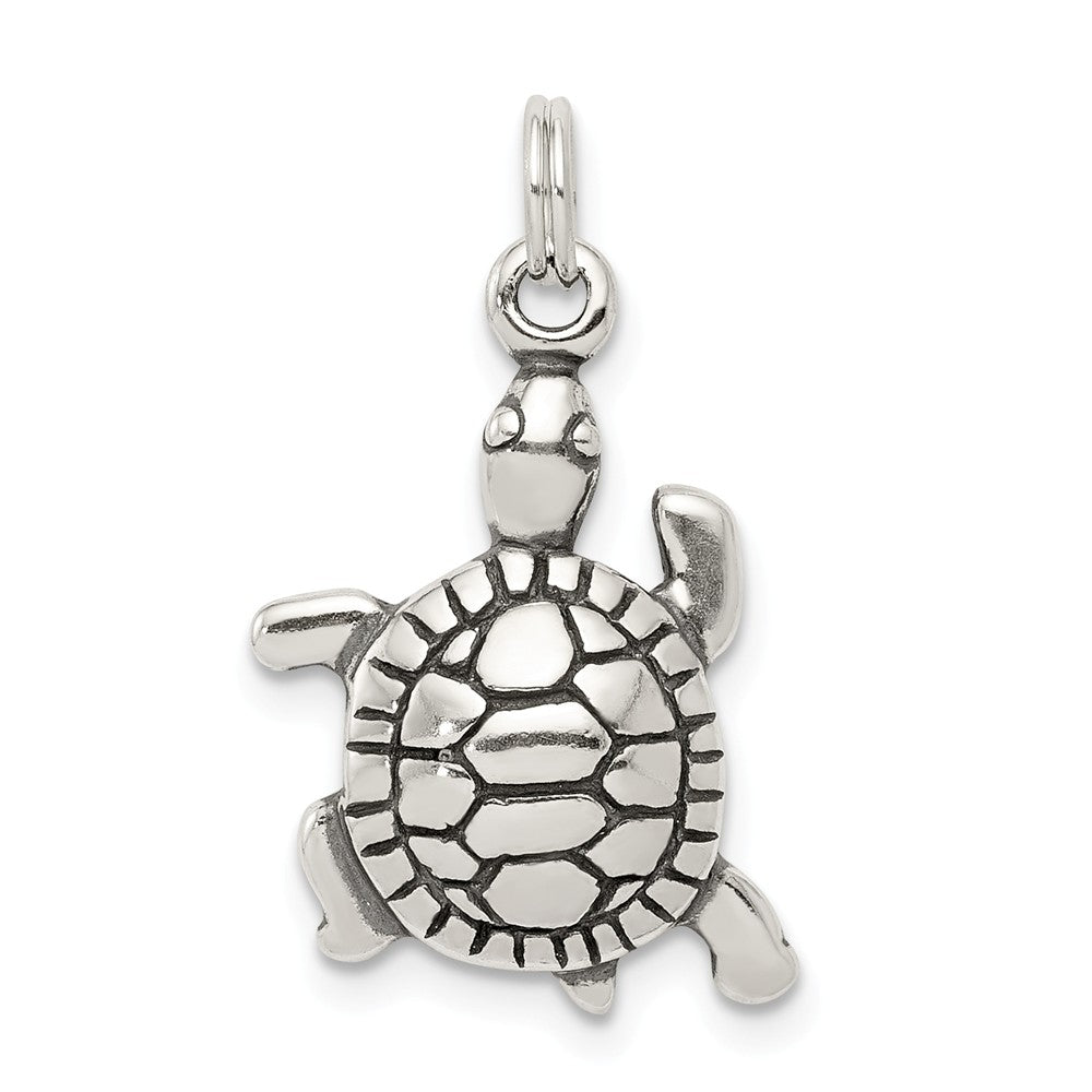 Million Charms 925 Sterling Silver Antique Turtle Charm