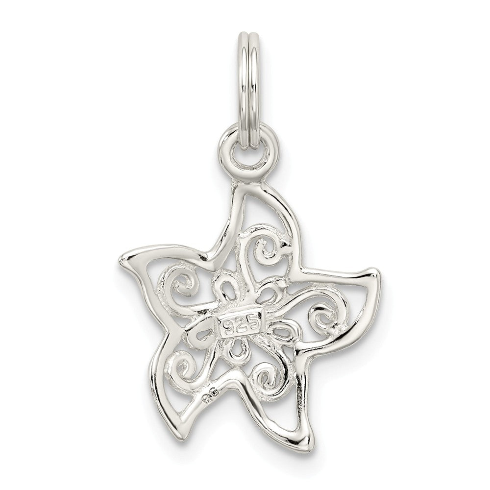 Million Charms 925 Sterling Silver Filigree Nautical Starfish Charm