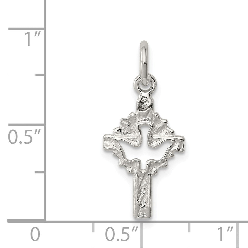 Million Charms 925 Sterling Silver Dove Relgious Cross Charm