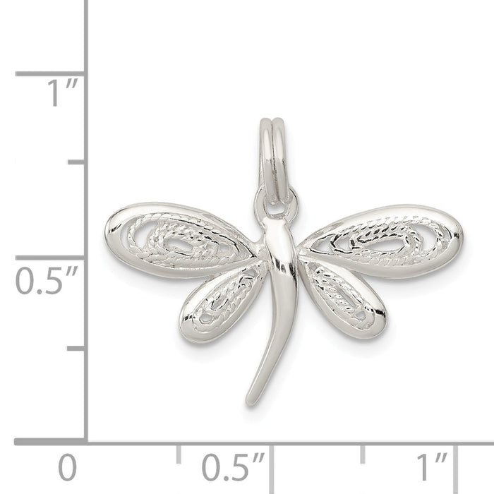 Million Charms 925 Sterling Silver Dragonfly Charm