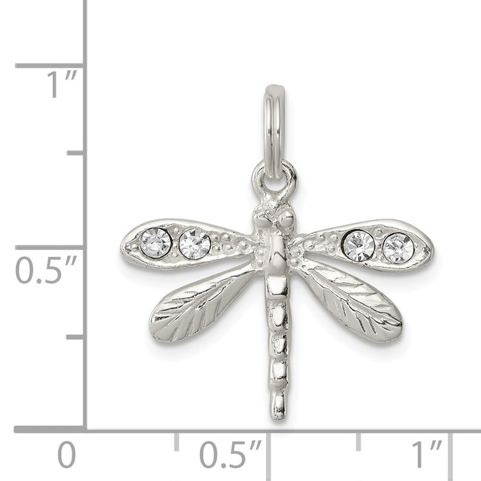 Million Charms 925 Sterling Silver Preciosa Austrian Crystal Dragonfly Charm