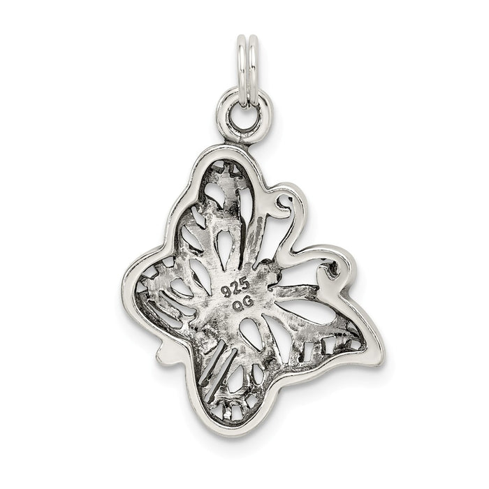 Million Charms 925 Sterling Silver Antique Butterfly Charm