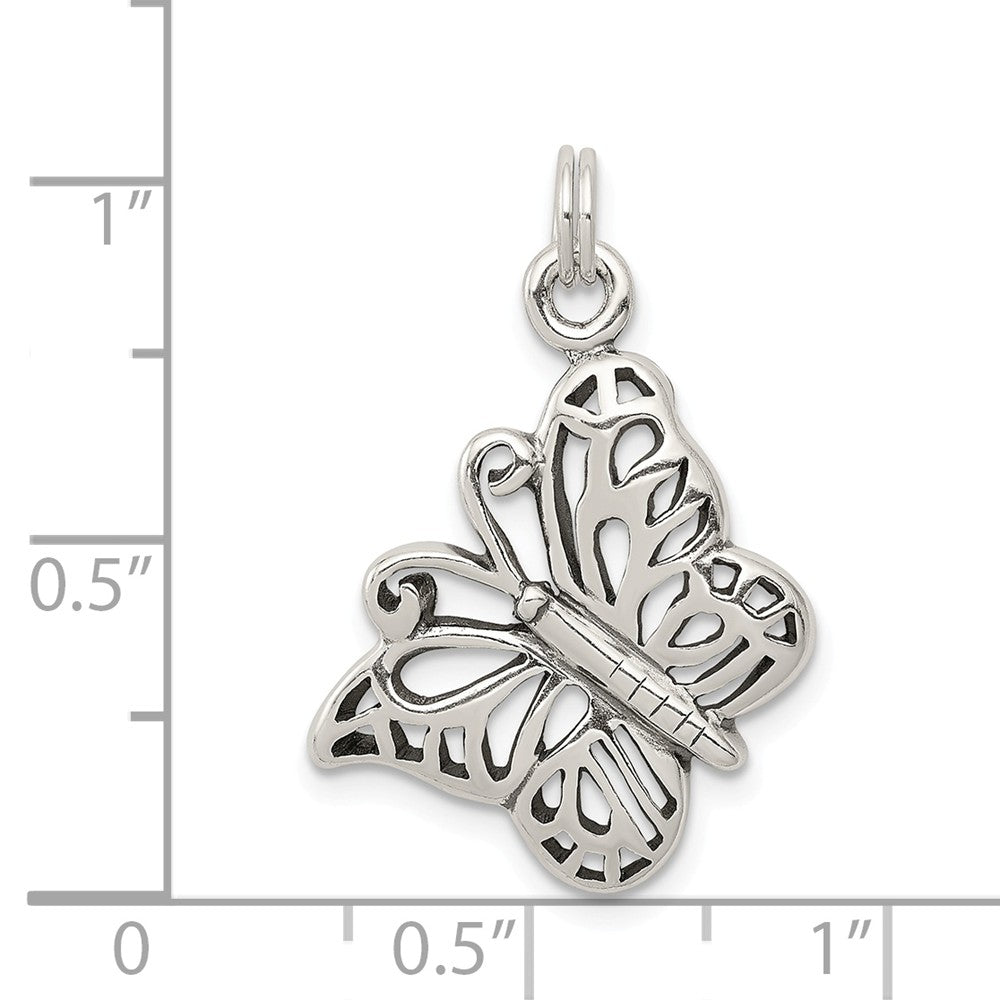 Million Charms 925 Sterling Silver Antique Butterfly Charm