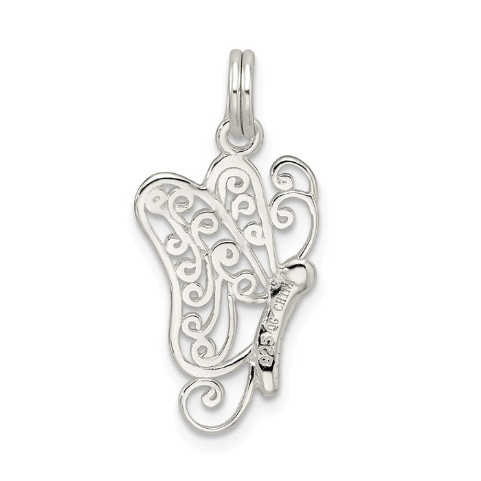 Million Charms 925 Sterling Silver Butterfly Charm