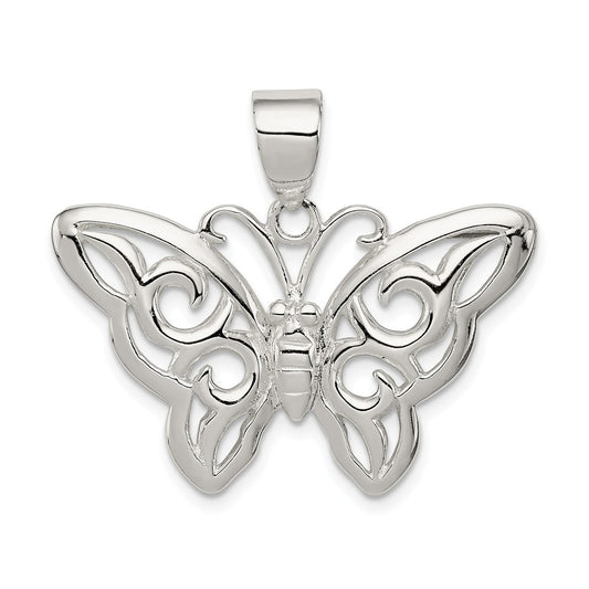 Million Charms 925 Sterling Silver Butterfly Pendant
