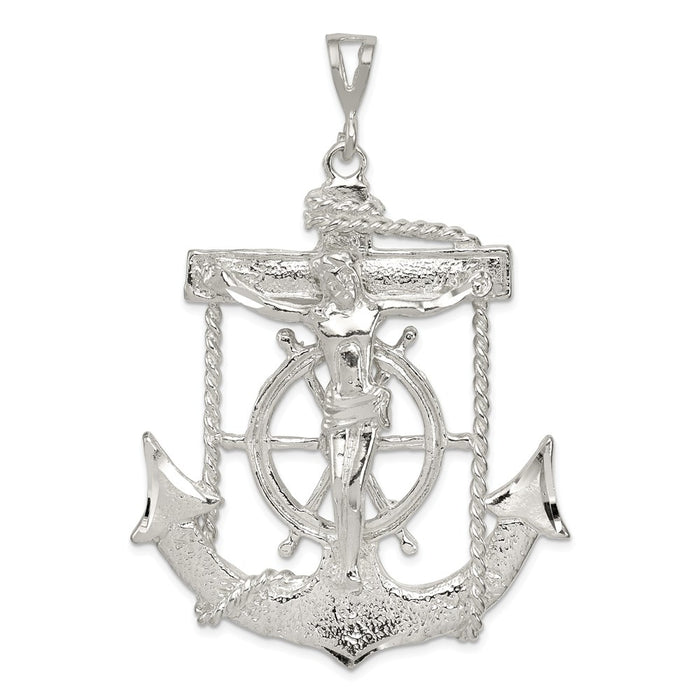 Million Charms 925 Sterling Silver Mariner Relgious Cross Pendant