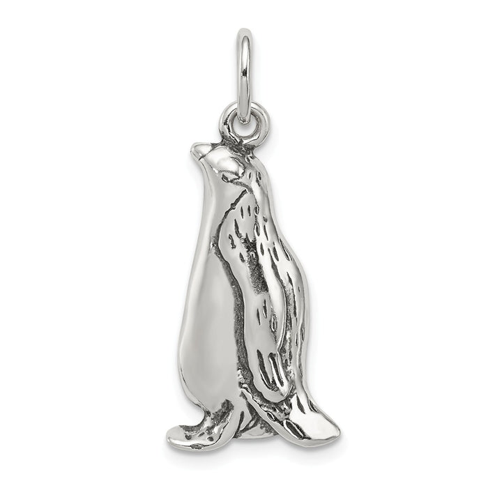 Million Charms 925 Sterling Silver Antiqued Penguin Charm