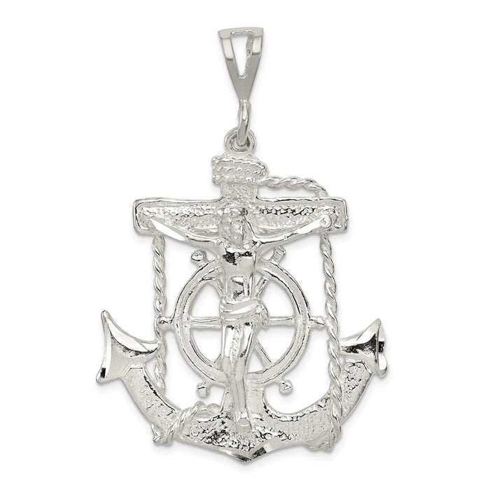 Million Charms 925 Sterling Silver Mariner Relgious Cross Pendant