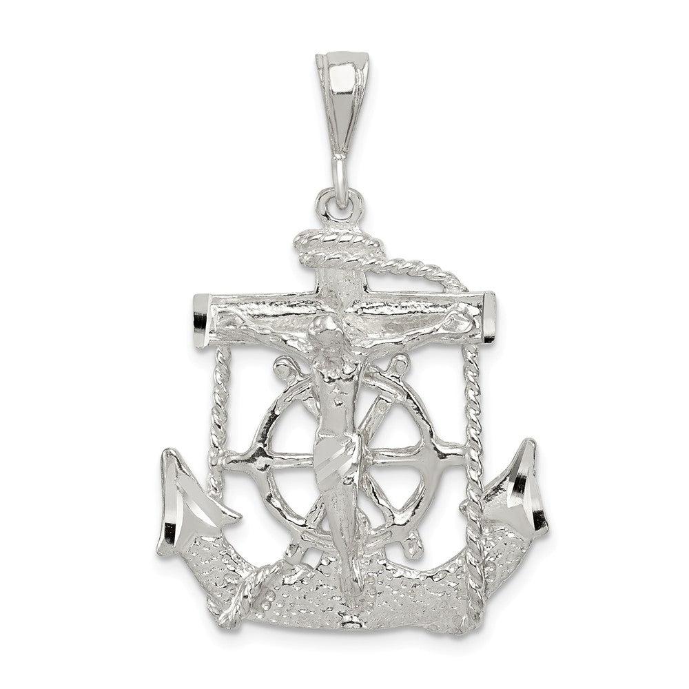 Million Charms 925 Sterling Silver Mariner Relgious Cross Pendant