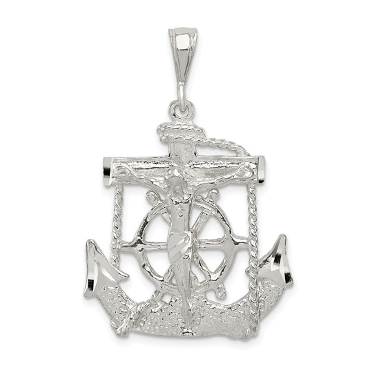 Million Charms 925 Sterling Silver Mariner Relgious Cross Pendant