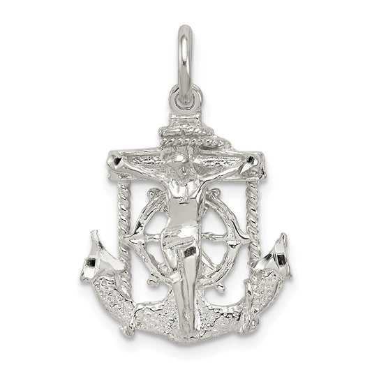 Million Charms 925 Sterling Silver Mariner Relgious Cross Pendant