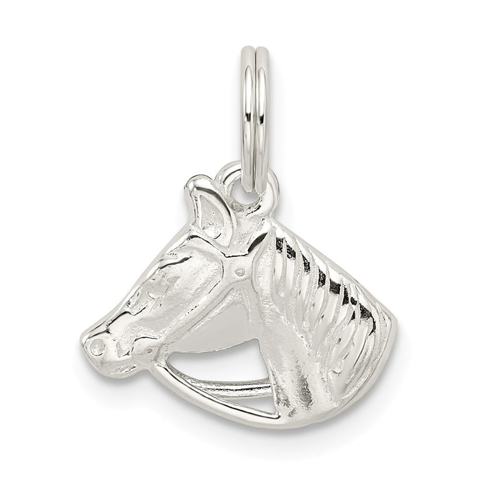 Million Charms 925 Sterling Silver Horse Head With Bridle Charm