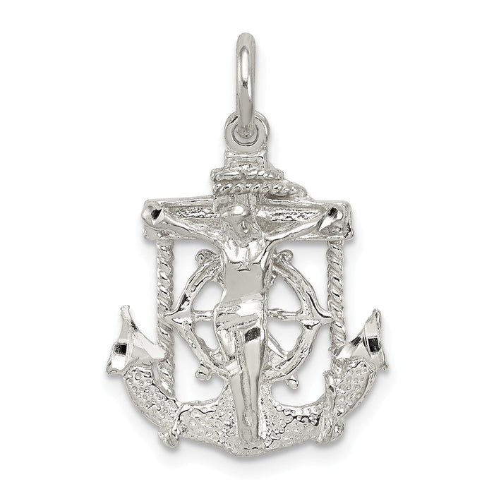 Million Charms 925 Sterling Silver Mariner Relgious Cross Pendant