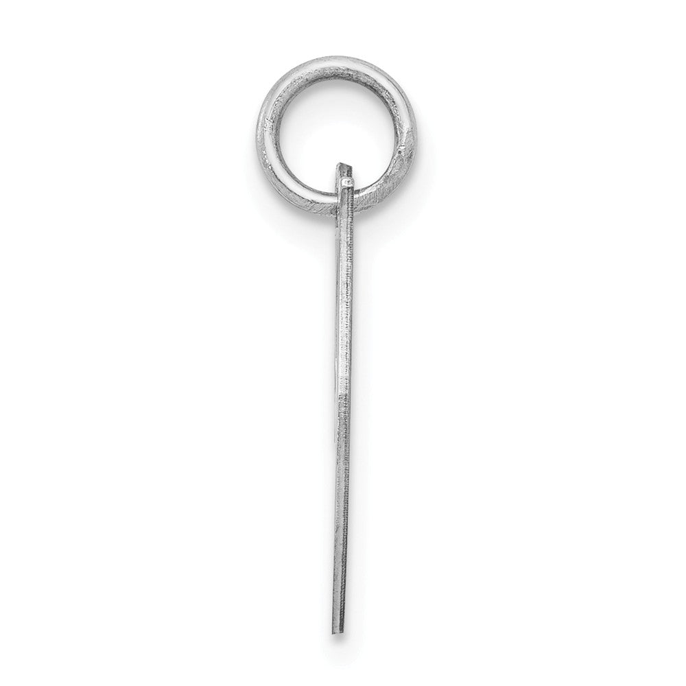Million Charms 925 Sterling Silver Rhodium-Plated Small Fancy Script Alphabet Letter Initial J Charm