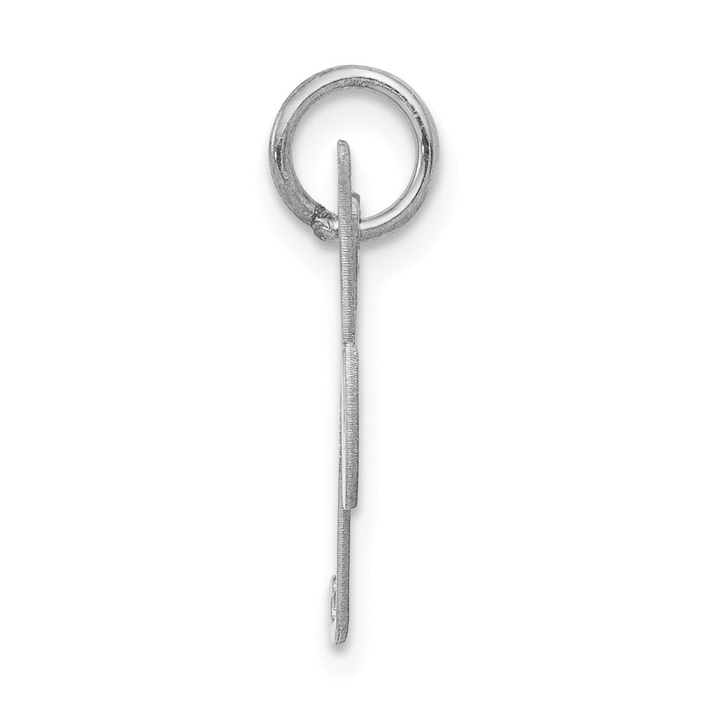 Million Charms 925 Sterling Silver Rhodium-Plated Small Fancy Script Alphabet Letter Initial K Charm