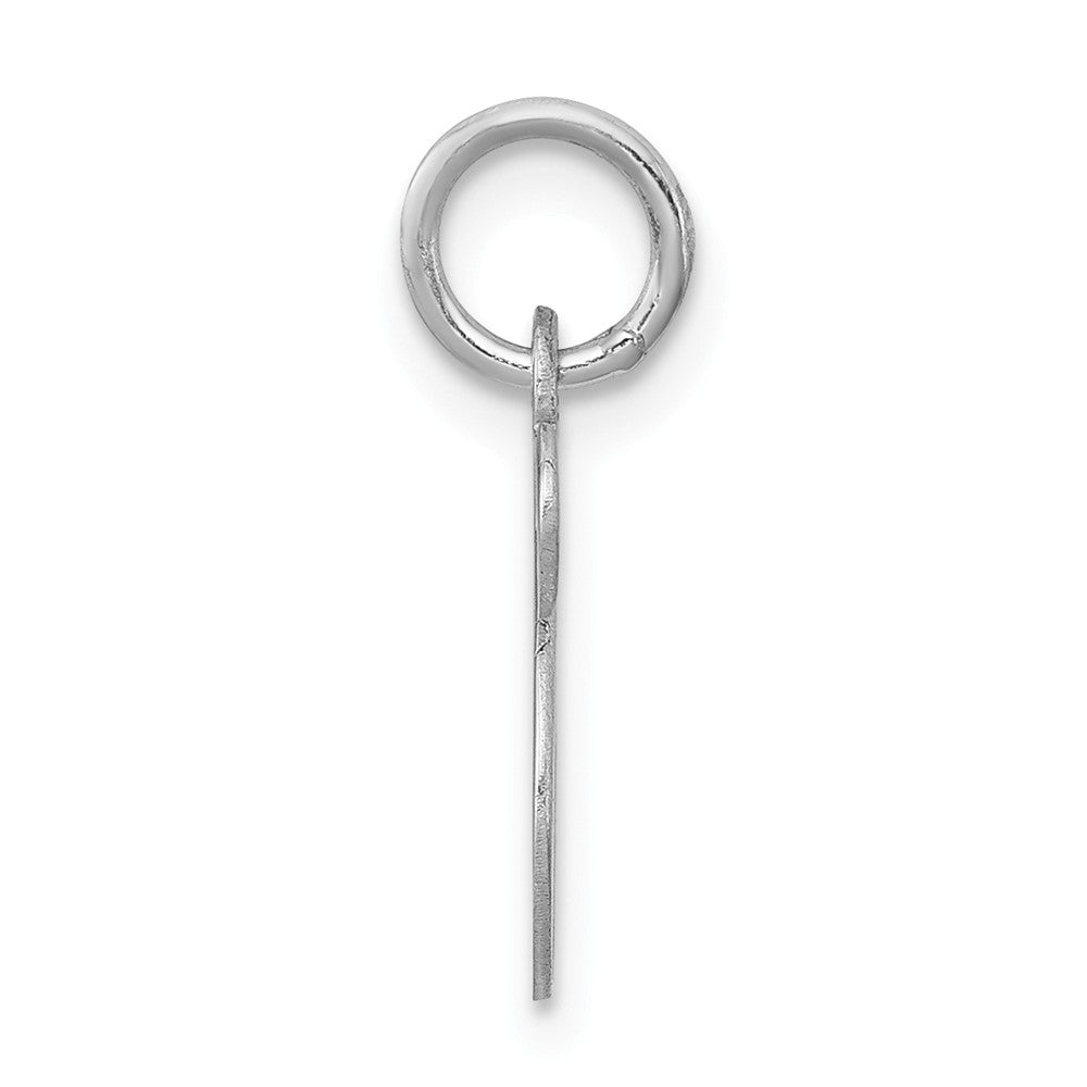 Million Charms 925 Sterling Silver Rhodium-Plated Small Fancy Script Alphabet Letter Initial S Charm