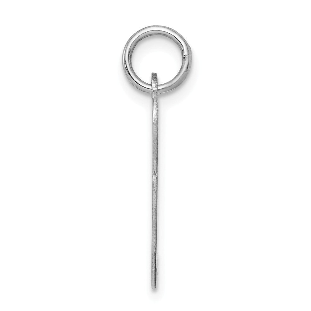 Million Charms 925 Sterling Silver Rhodium-Plated Medium Fancy Script Alphabet Letter Initial P Charm