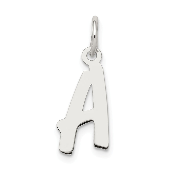 Million Charms 925 Sterling Silver Rhodium-Plated Small Alphabet Letter Initial A Charm