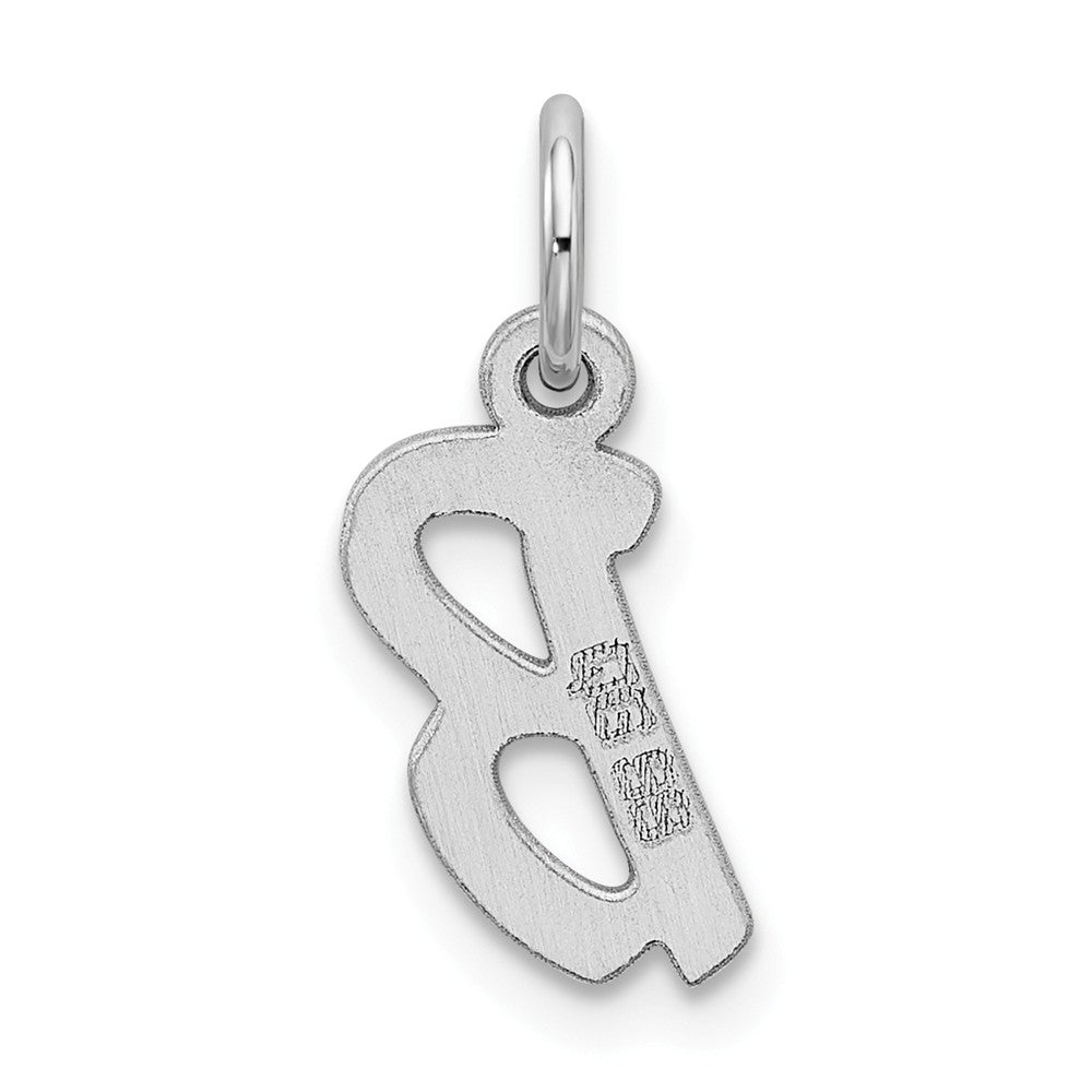 Million Charms 925 Sterling Silver Rhodium-Plated Small Alphabet Letter Initial B Charm