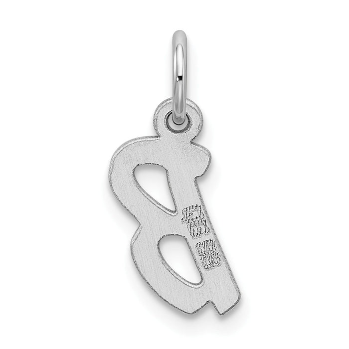 Million Charms 925 Sterling Silver Rhodium-Plated Small Alphabet Letter Initial B Charm