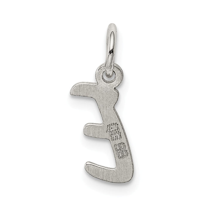 Million Charms 925 Sterling Silver Rhodium-Plated Small Alphabet Letter Initial E Charm