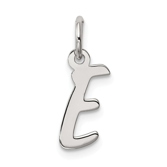 Million Charms 925 Sterling Silver Rhodium-Plated Small Alphabet Letter Initial E Charm