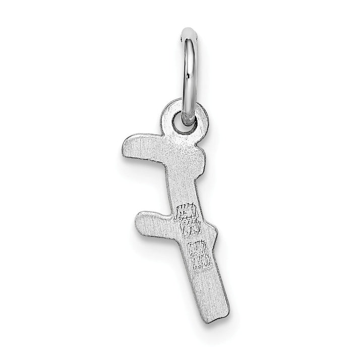 Million Charms 925 Sterling Silver Rhodium-Plated Small Alphabet Letter Initial F Charm