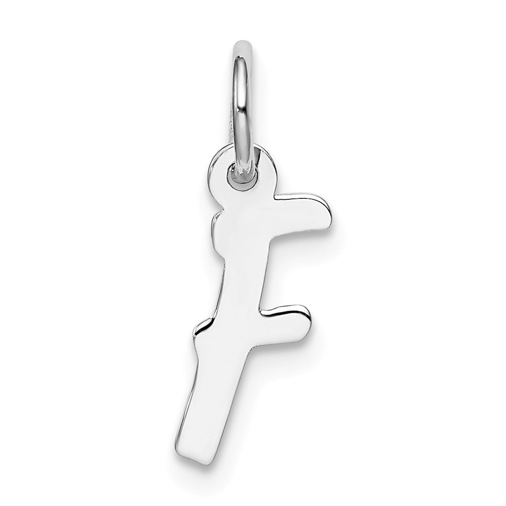 Million Charms 925 Sterling Silver Rhodium-Plated Small Alphabet Letter Initial F Charm