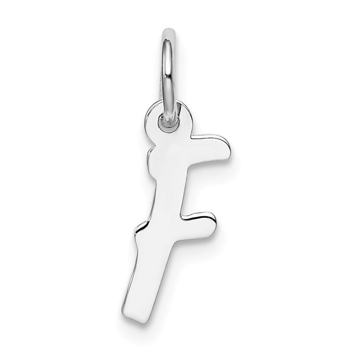 Million Charms 925 Sterling Silver Rhodium-Plated Small Alphabet Letter Initial F Charm