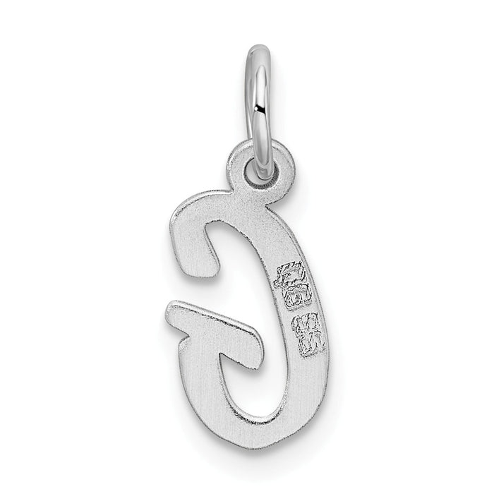 Million Charms 925 Sterling Silver Rhodium-Plated Small Alphabet Letter Initial G Charm