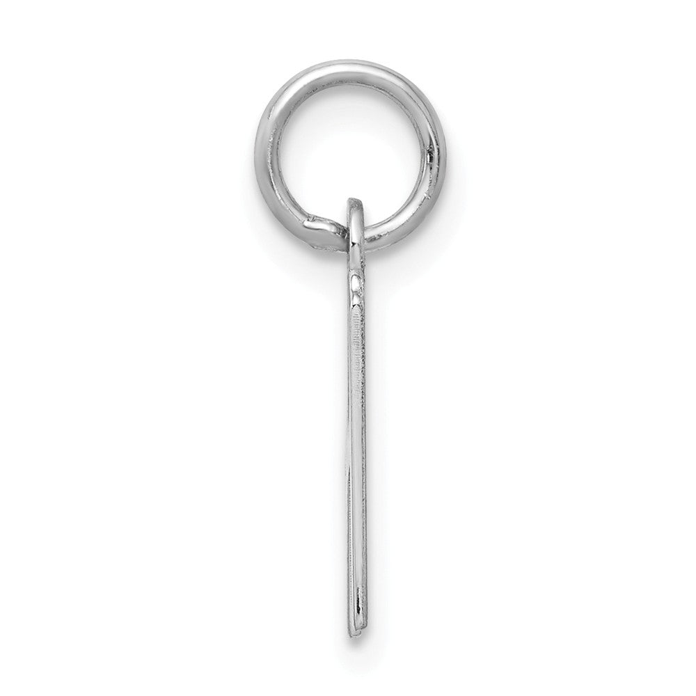 Million Charms 925 Sterling Silver Rhodium-Plated Small Alphabet Letter Initial H Charm