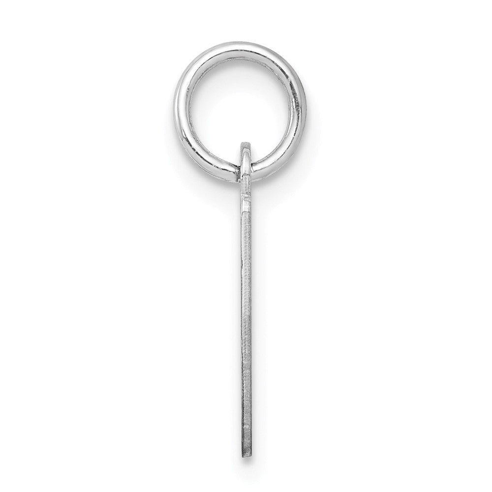 Million Charms 925 Sterling Silver Rhodium-Plated Small Alphabet Letter Initial I Charm