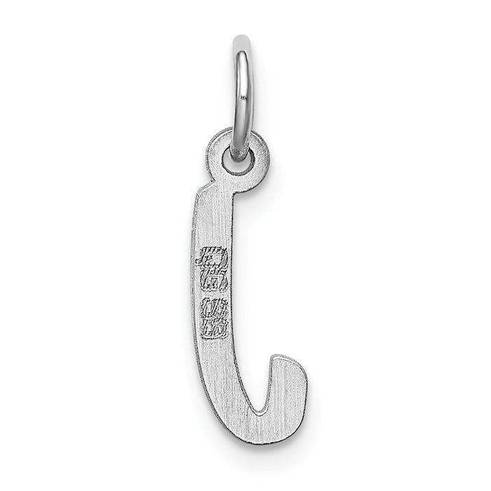 Million Charms 925 Sterling Silver Rhodium-Plated Small Alphabet Letter Initial J Charm