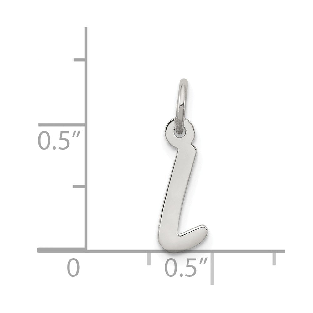 Million Charms 925 Sterling Silver Rhodium-Plated Small Alphabet Letter Initial L Charm