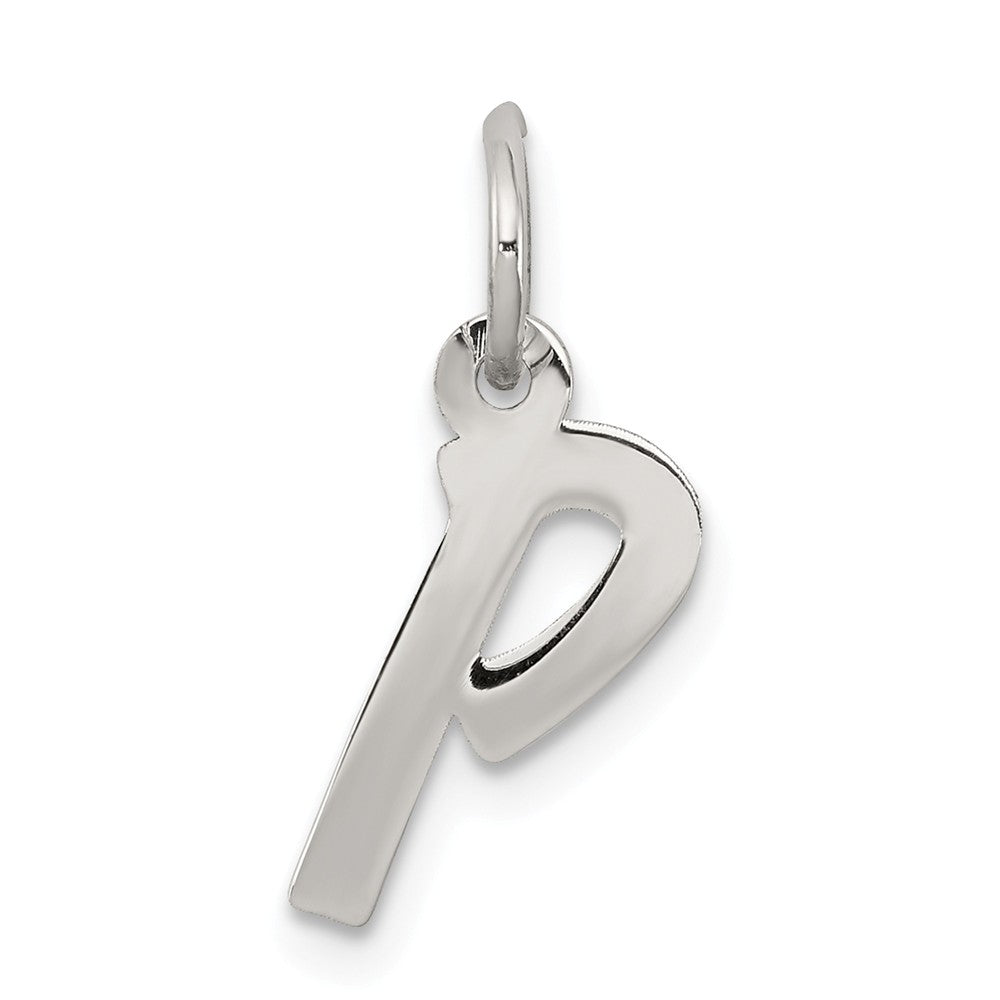 Million Charms 925 Sterling Silver Rhodium-Plated Small Alphabet Letter Initial P Charm