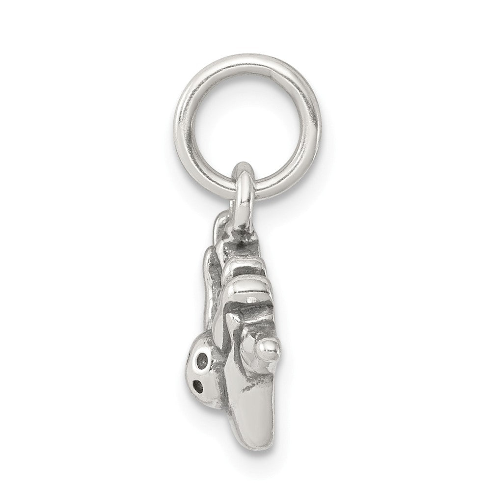 Million Charms 925 Sterling Silver Antique Bowling Ball, Pins Charm