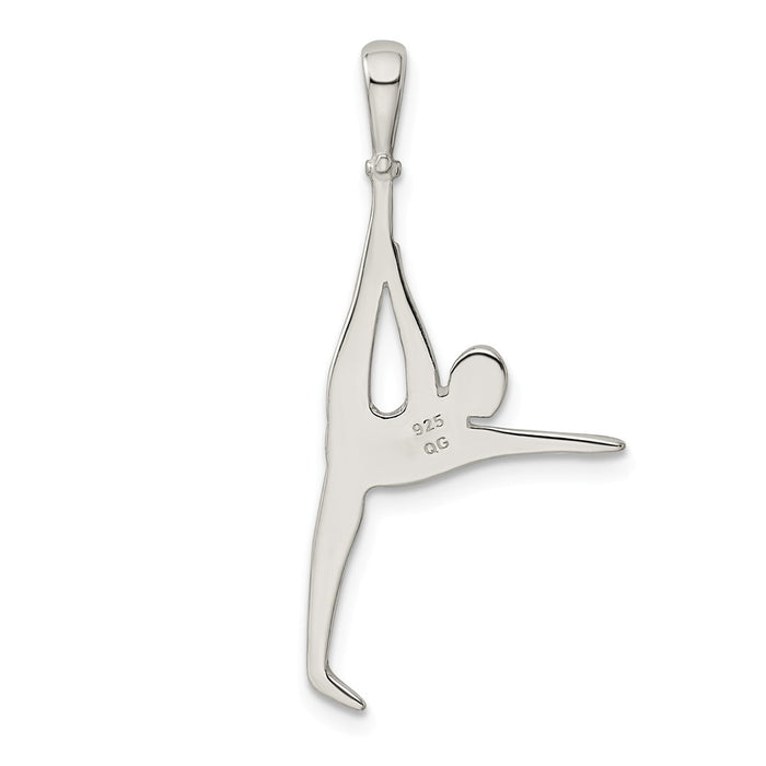 Million Charms 925 Sterling Silver Gymnast Pendant