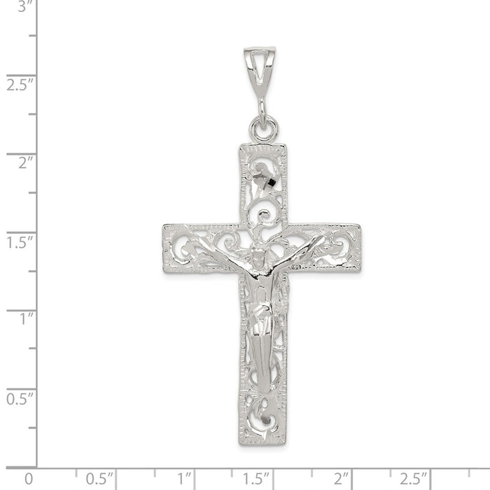 Million Charms 925 Sterling Silver Relgious Crucifix Pendant